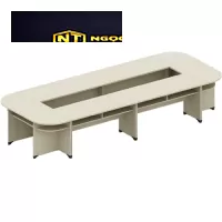 Bàn họp gỗ melamine quây có rỗng ở giữa ATH4016